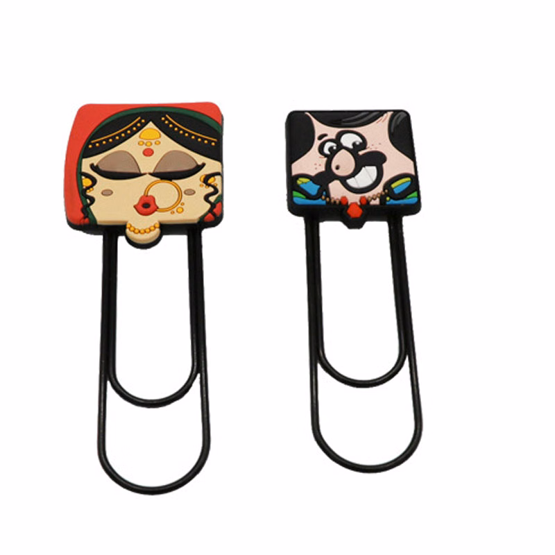 Soft PVC Bookmark,Paper Clip