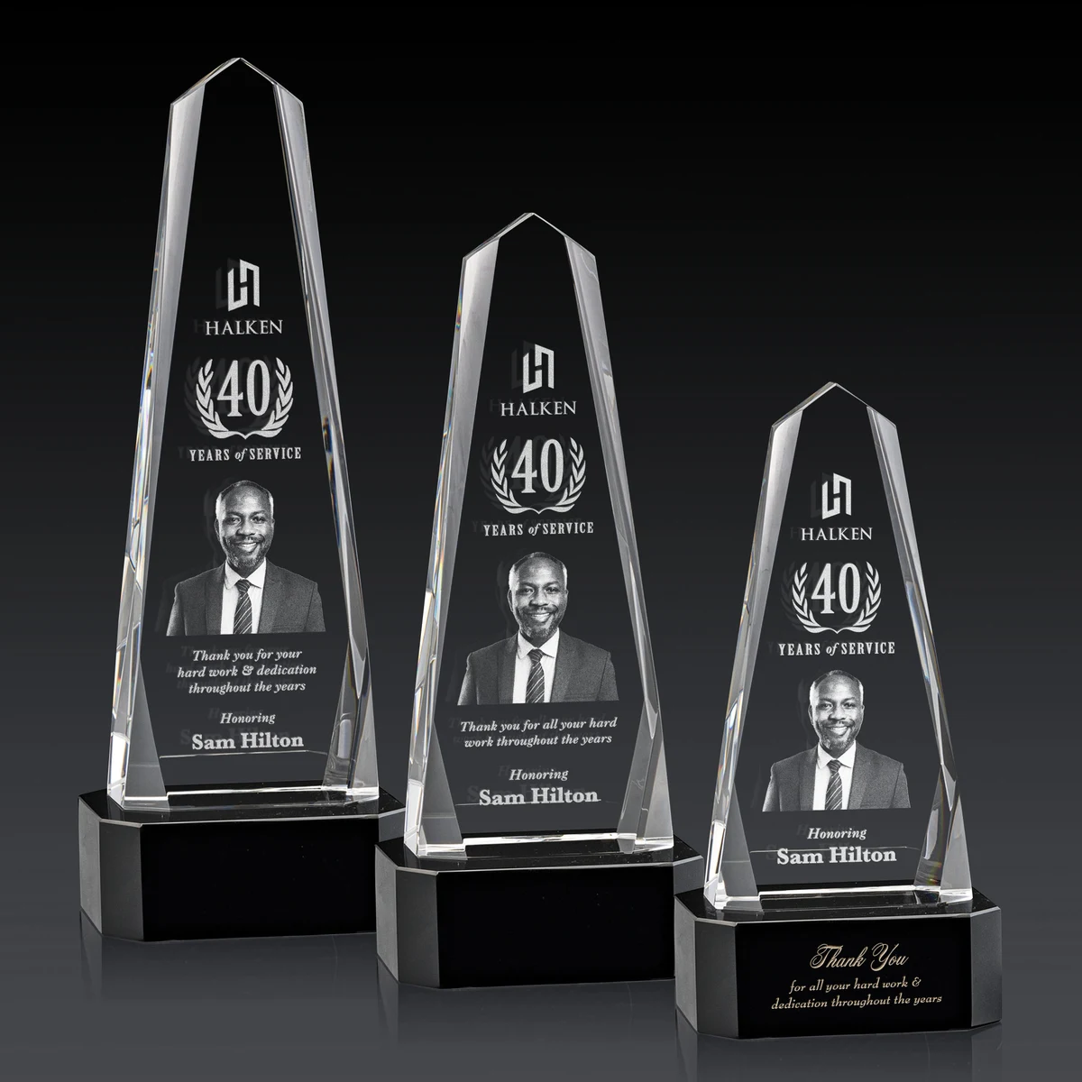 Geneva 3D Award on Base - Black 1