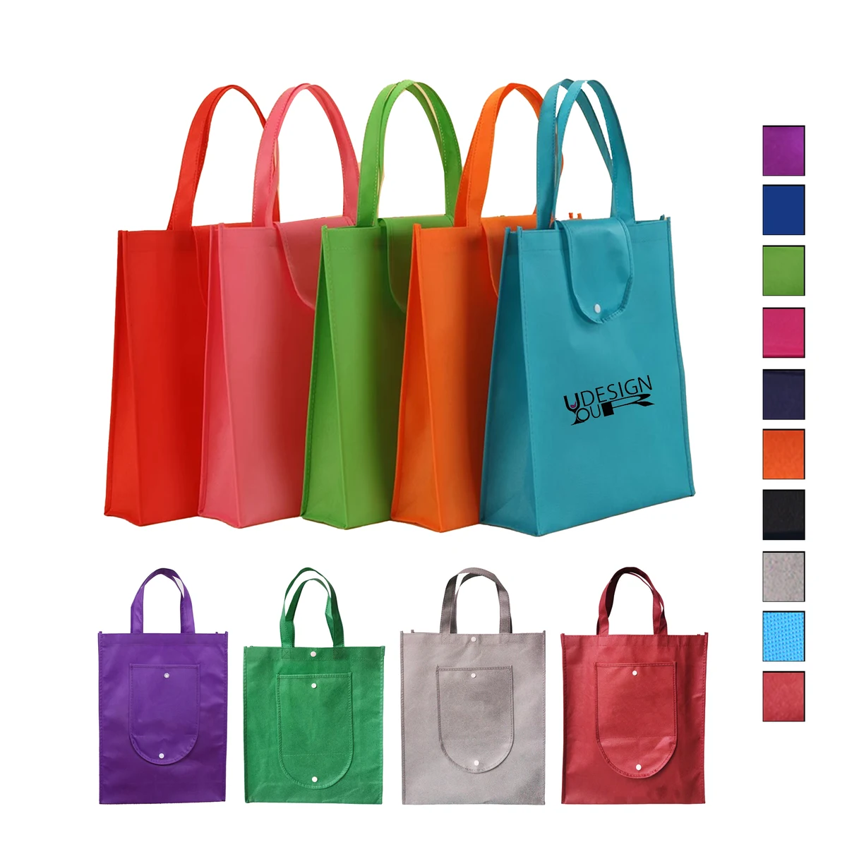Colorful Foldable Non-Woven Tote Bag 1