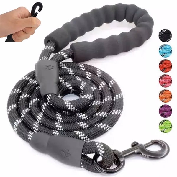 Custom Reflective Nylon Dog Leash with Padded Handle — Professional Pet Training