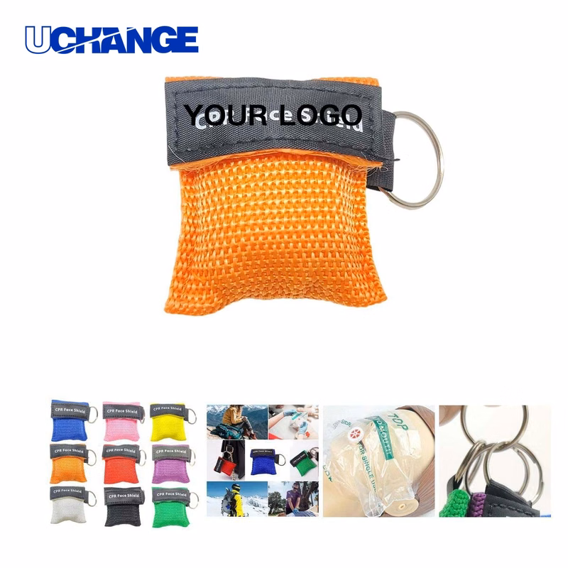 Emergency CPR Mask Keychain with One Way Valve for First Aid