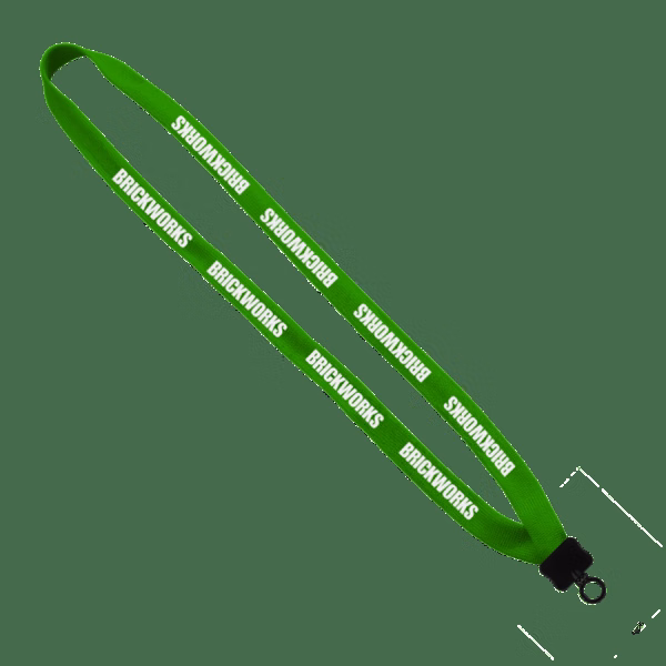 5/8" Polyester Lanyard with Plastic Clamshell & O-Ring