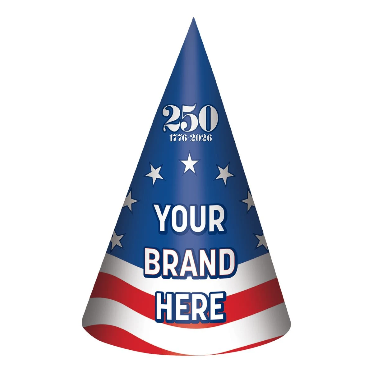 250th Birthday Paper Cone Hat 1