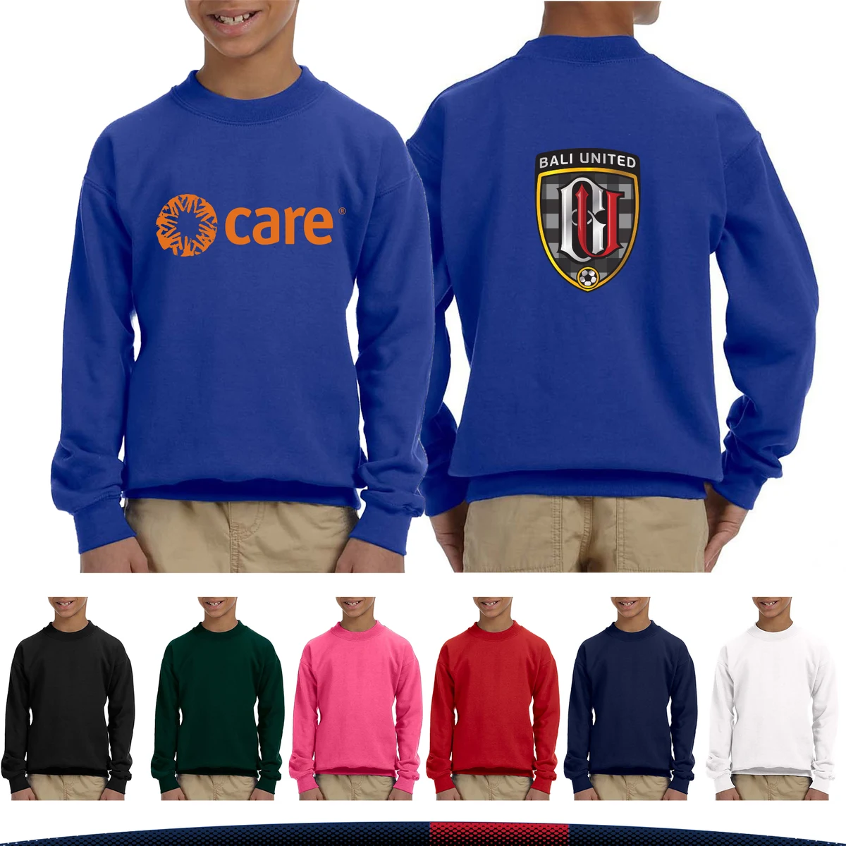 Gildan® Youth Cotton Crewneck Sweatshirts 1