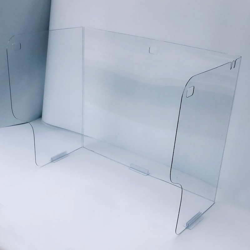 Sneeze Guard for School Business Desk/Table w/Adhesive Stands