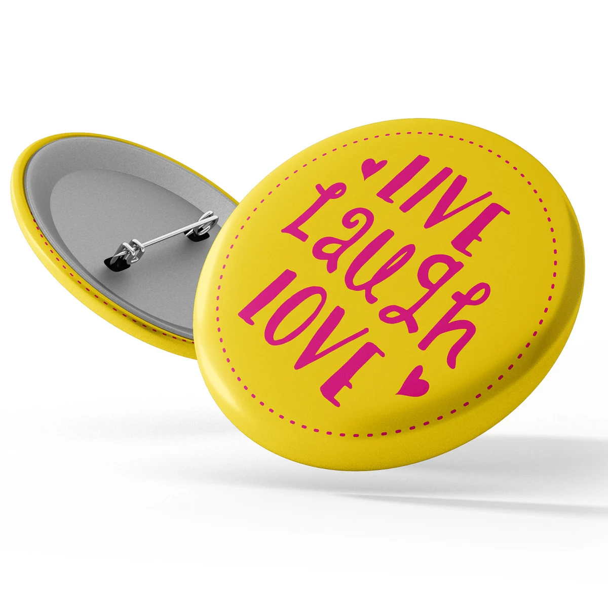 Stock Awareness Button - Healthy Living: "Live, Laugh, Love" 1