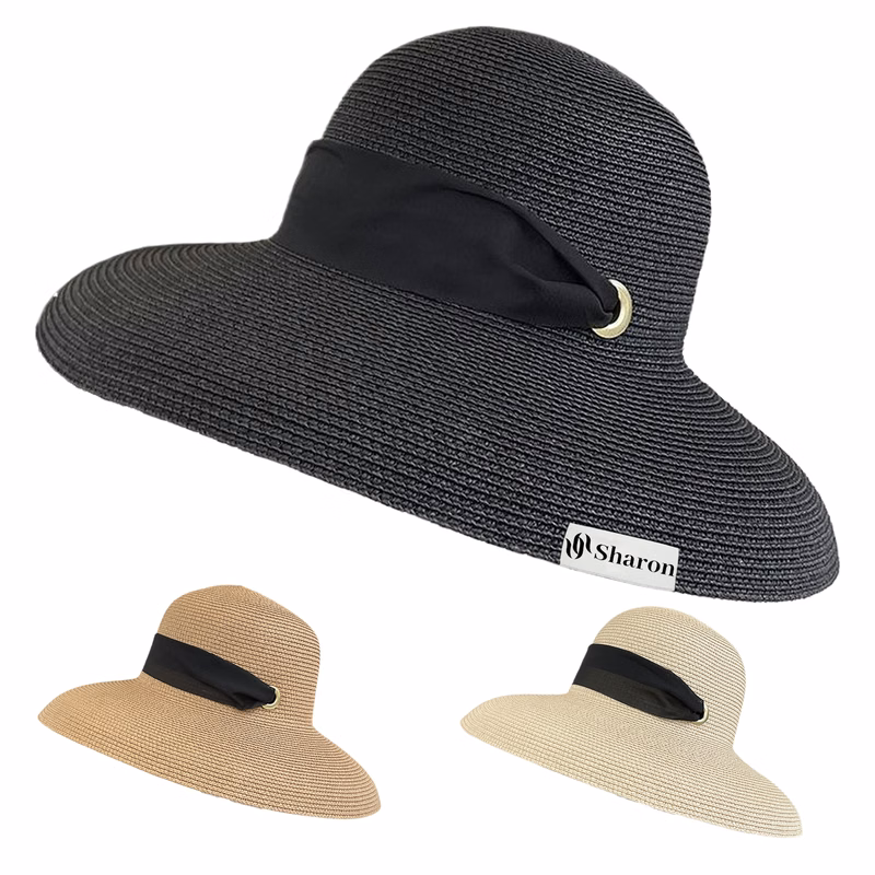 Beach Straw Sun Hat with Ribbon