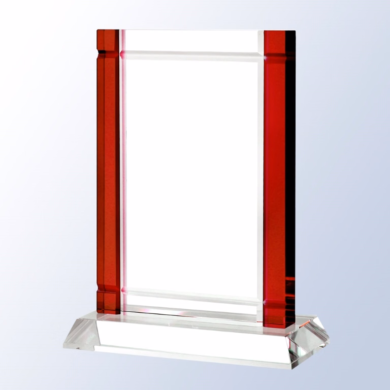 Red Deco Optic Crystal Awards
