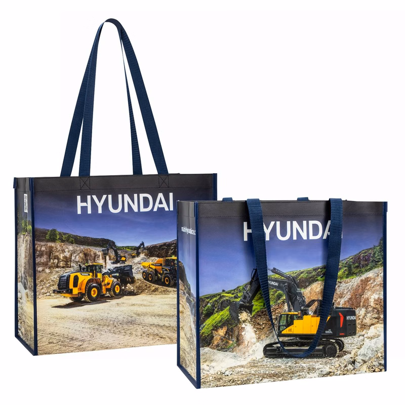 Custom Full-Color 150g Double Laminated Non-Woven Promotional Tote Bag 16"x14"x8"