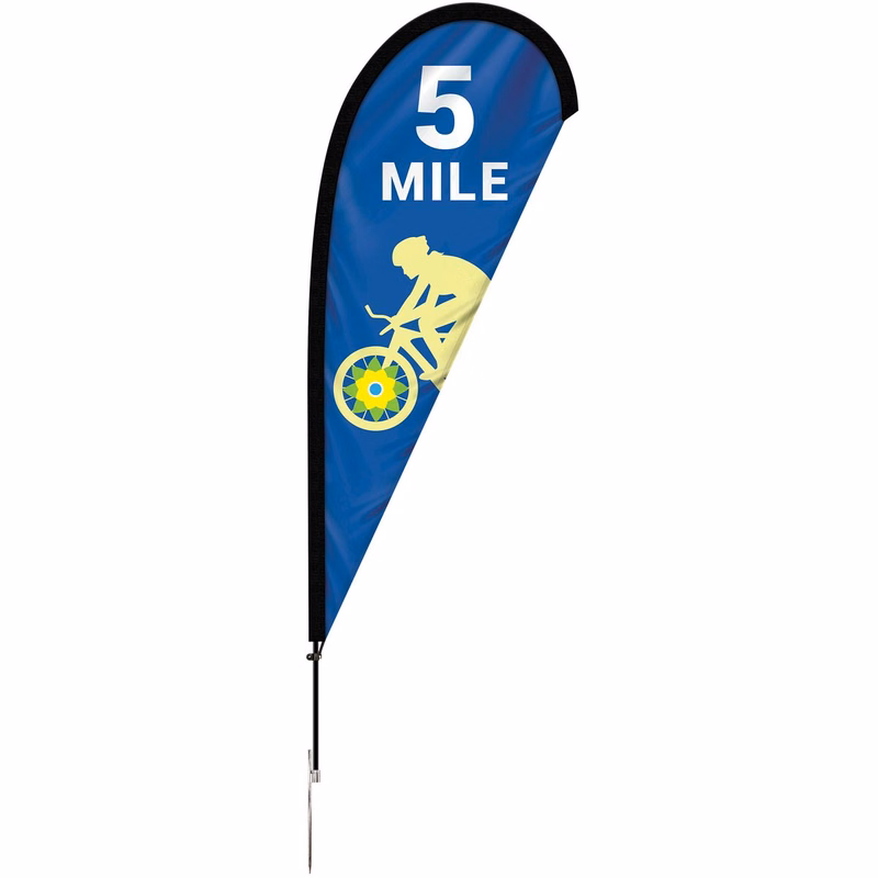 6' Double Sided Portable Teardrop Banner w/ Hardware Set
