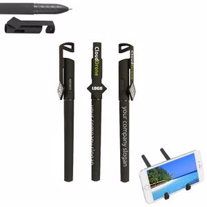 Black Pen With Integrated Phone Stand
