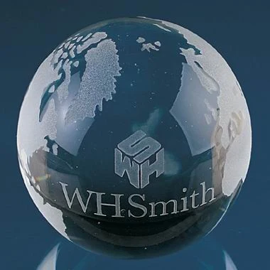 4-3/4" Jumbo Crystal Globe Paperweight 1