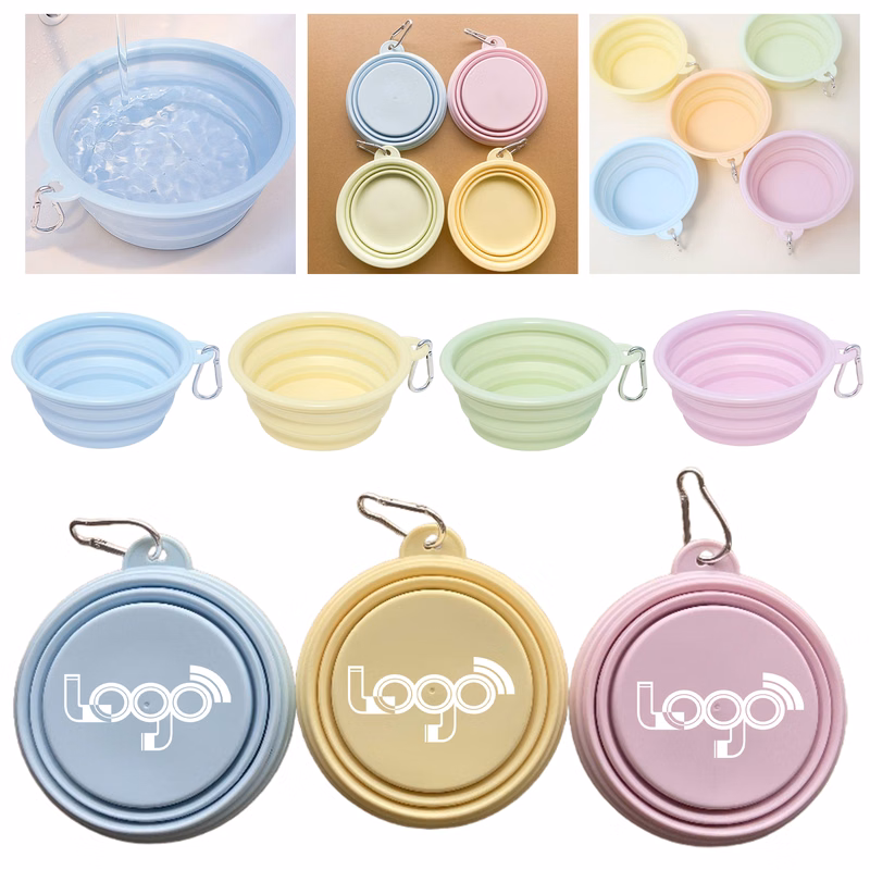 Foldable Lightweight Pet Feeding Bowl, Customizable Design