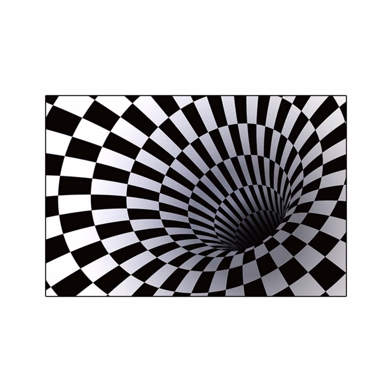 Optical Illusion Carpet 3D Vortex Throw Rug