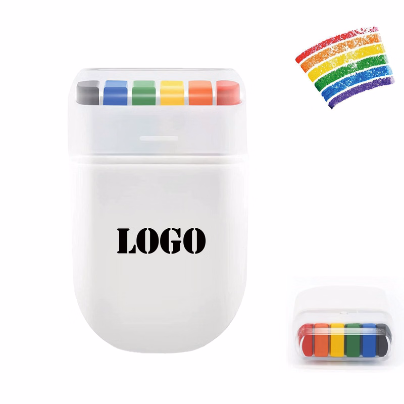 Six Colors Rainbow Fanbrush Face Paint Stick