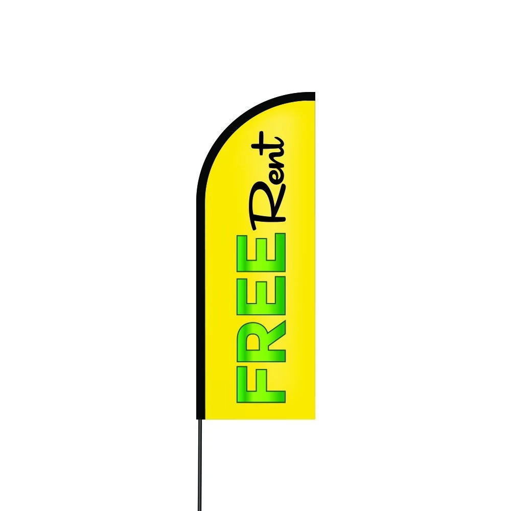 Free Rent Flag Kit 11' Feet Feather Flag Sign Outdoor Banner feather banners 1