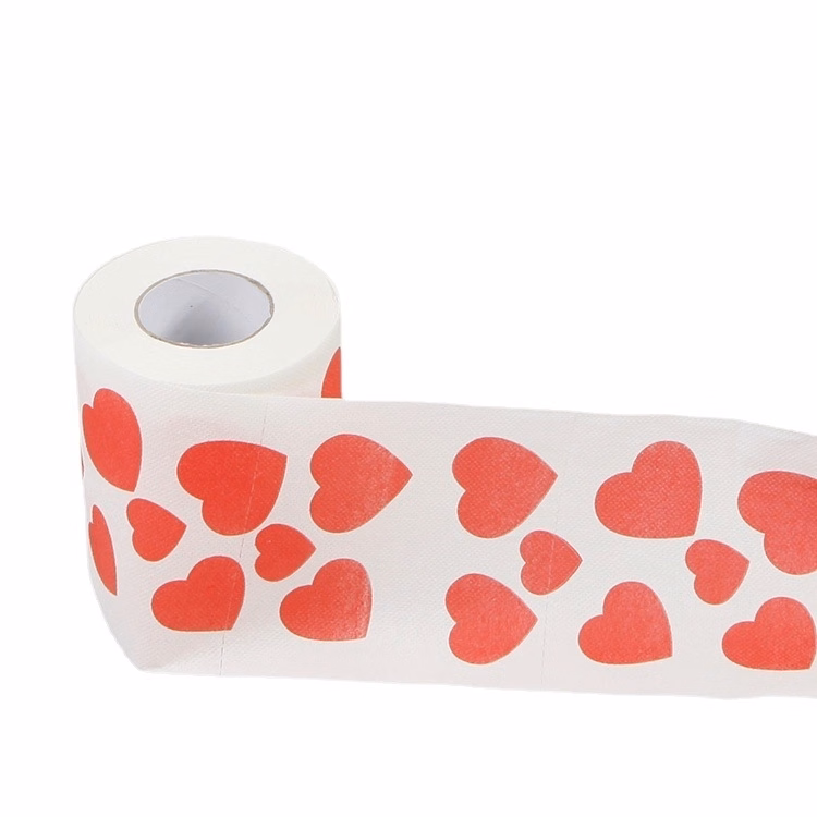 Custom Heart Printed Toilet Paper