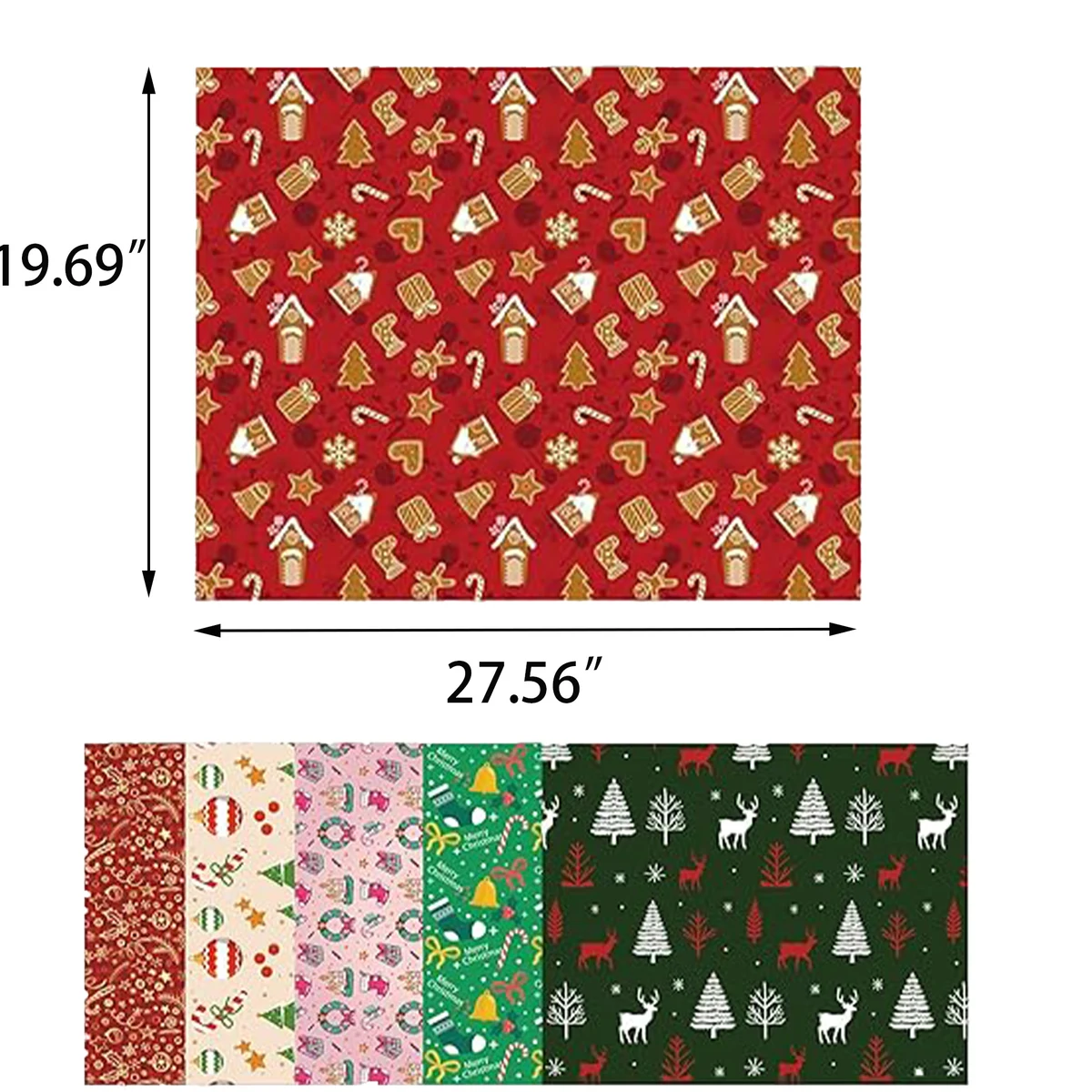 Reversible Christmas Gift Wrapping Kraft Paper MOQ 1000 1