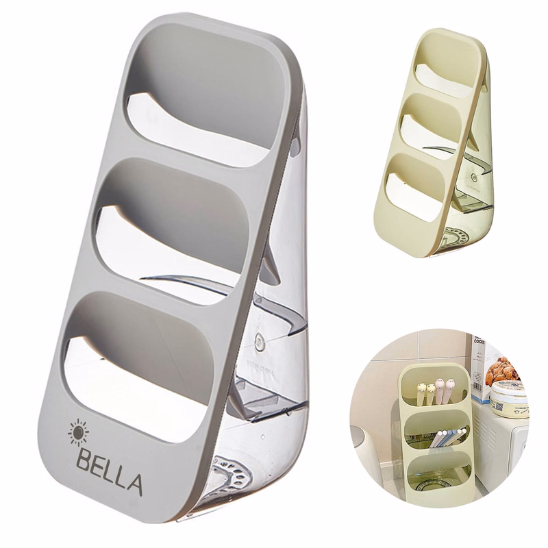 Plastic Three-tiered diagonal chopstick storage rack