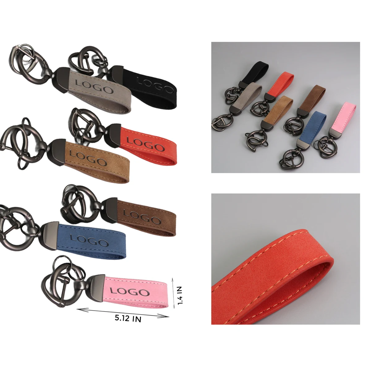 Quality Cowhide Alloy key Chain 1