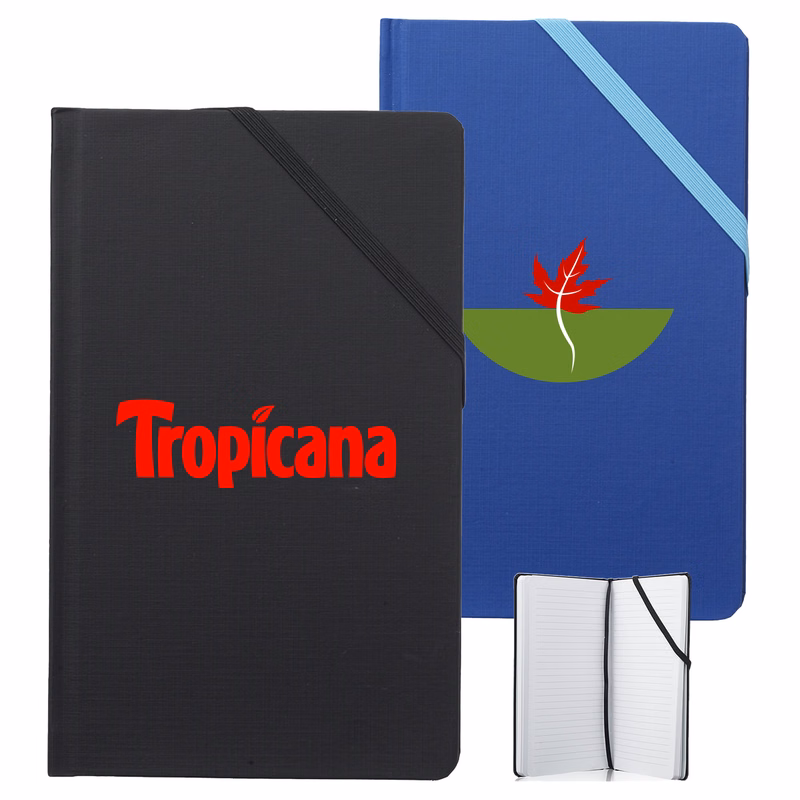 5.25" x 8.45" Hardcover Journals Notebooks w/ Corner Band
