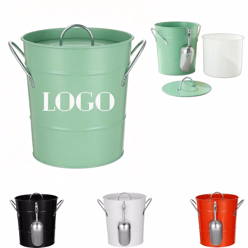 Stainless Steel Champagne Wine Bucket With Ice Shovel