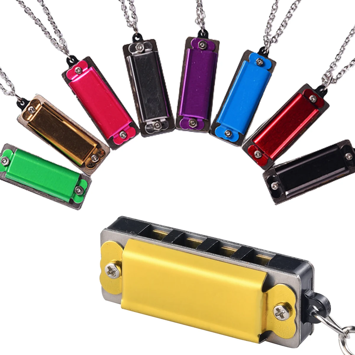 Portable Mini Necklace Harmonica With 4 Hole 1