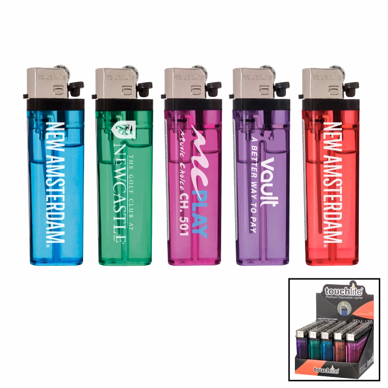 Transparent Standard Flint Cigarette Lighter