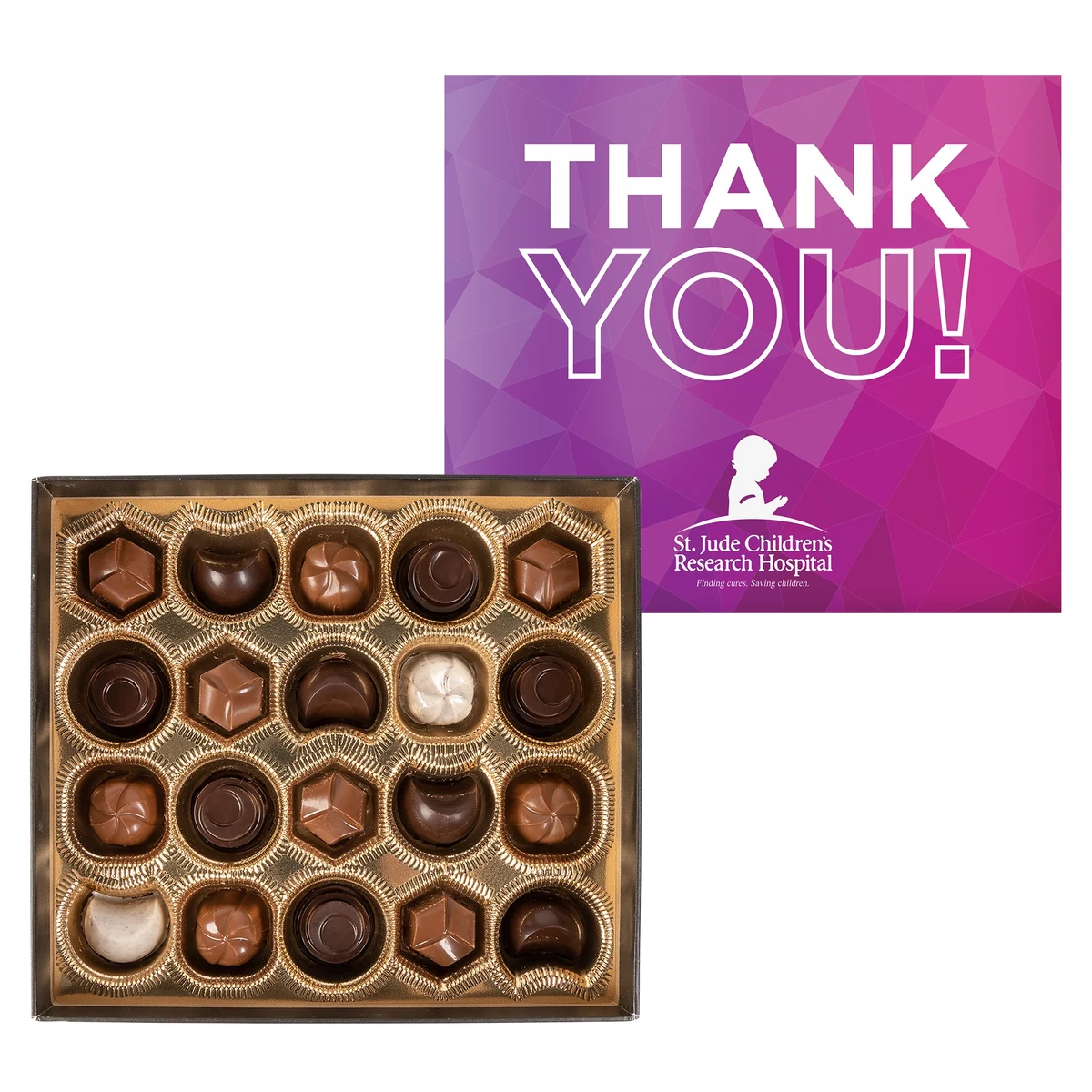 Gourmet Chocolate Truffles with Full Color Lid Gift Box - 20 pc 1