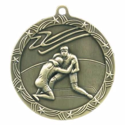 Wrestling Shooting Star Medal, 2 1/2"