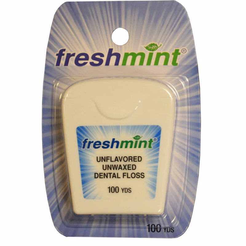 Unflavored Dental Floss - 100 yards Unwaxed