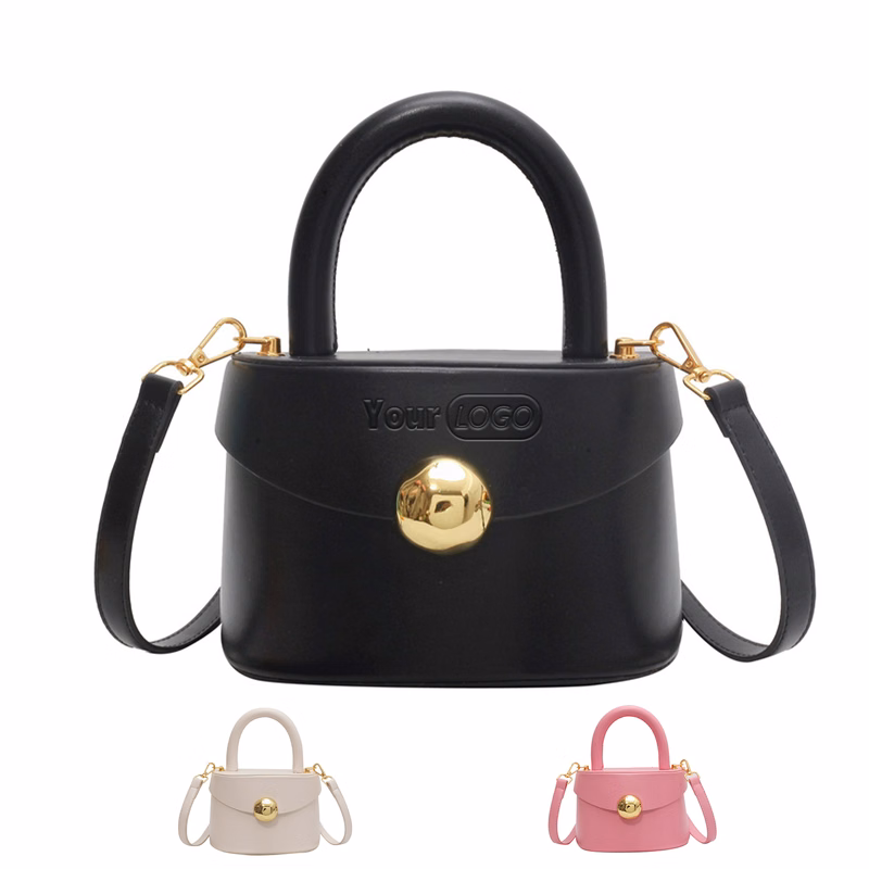 Genuine Leather Semi-round hand-held bag