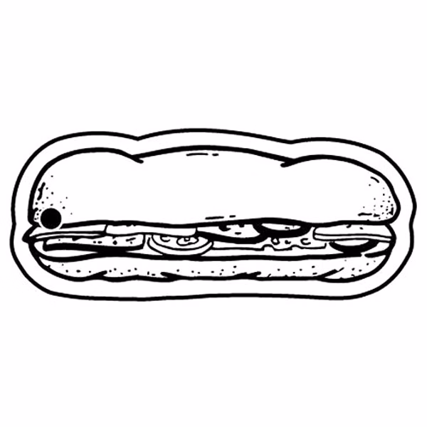 Sub Sandwich Key Tag - Spot Color