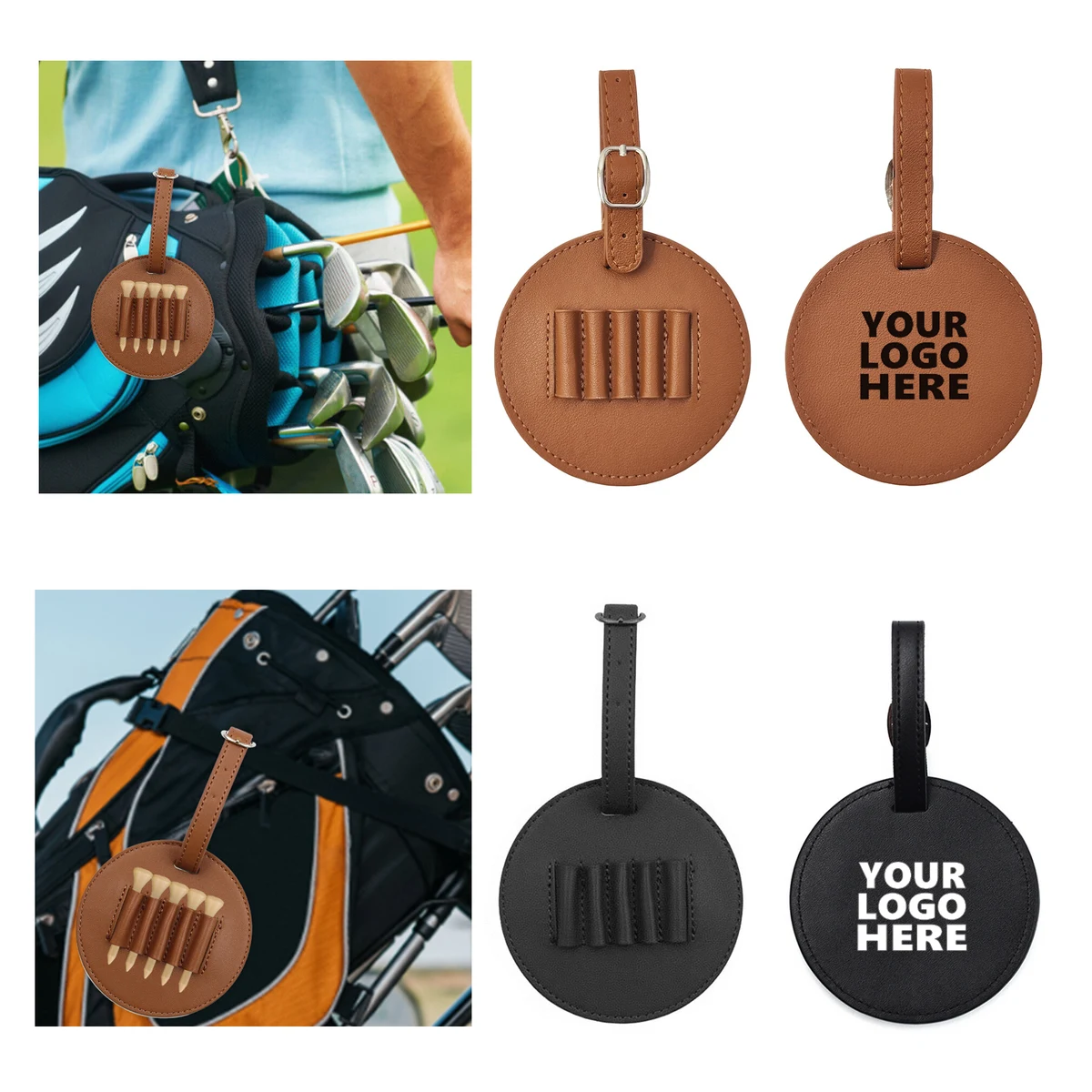 Leather Golf Tee Holder MOQ 50PCS 1