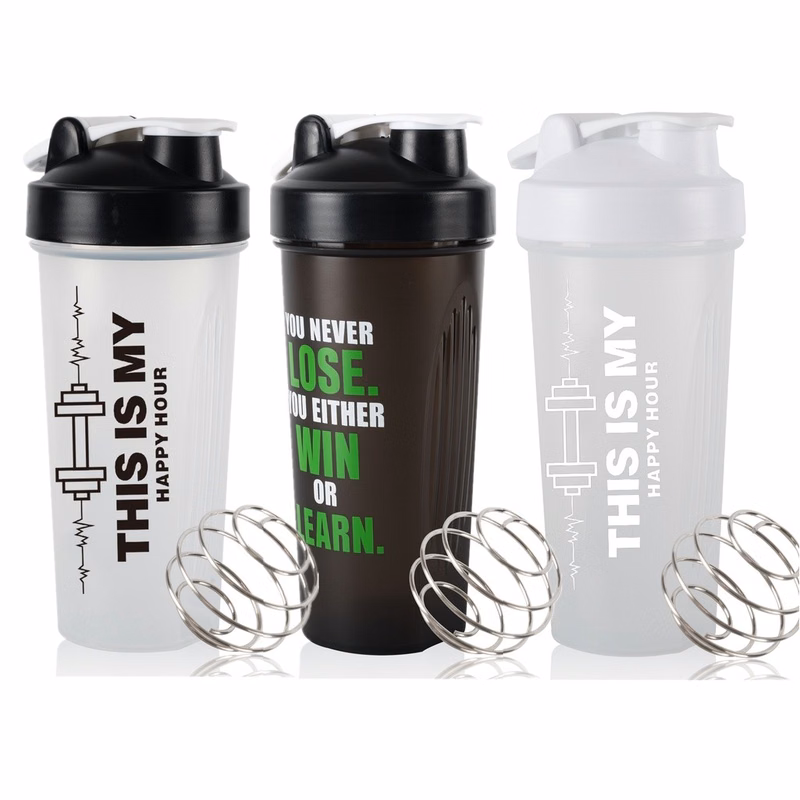 24 OZ. BPA Free Drink Shaker Bottle With Vortex Ball