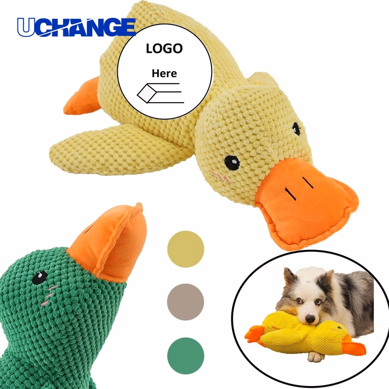 Squeaky Duck Plush Dog Toy