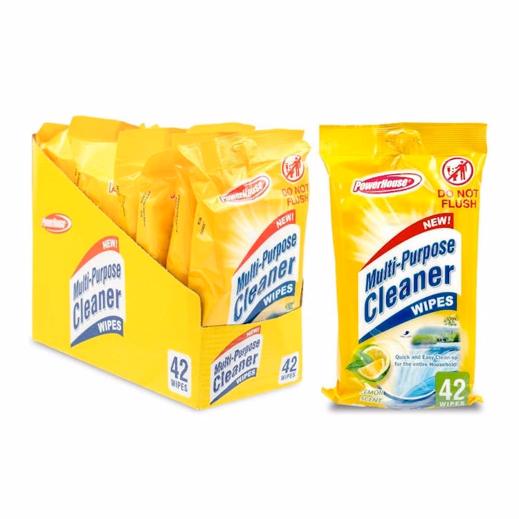 PowerHouse Multi-Purpose Lemon Cleaner Wipes