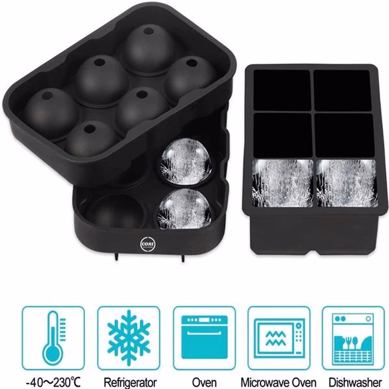 Silicone Ice Cube Trays With Lids Large Square Molds