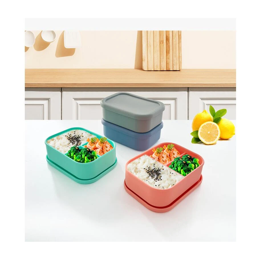 3-Section Silicone Bento Lunch Box 1
