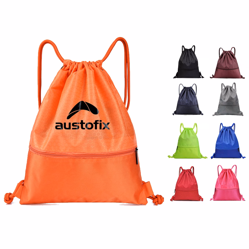 Football Material Drawstring Backpack Bag