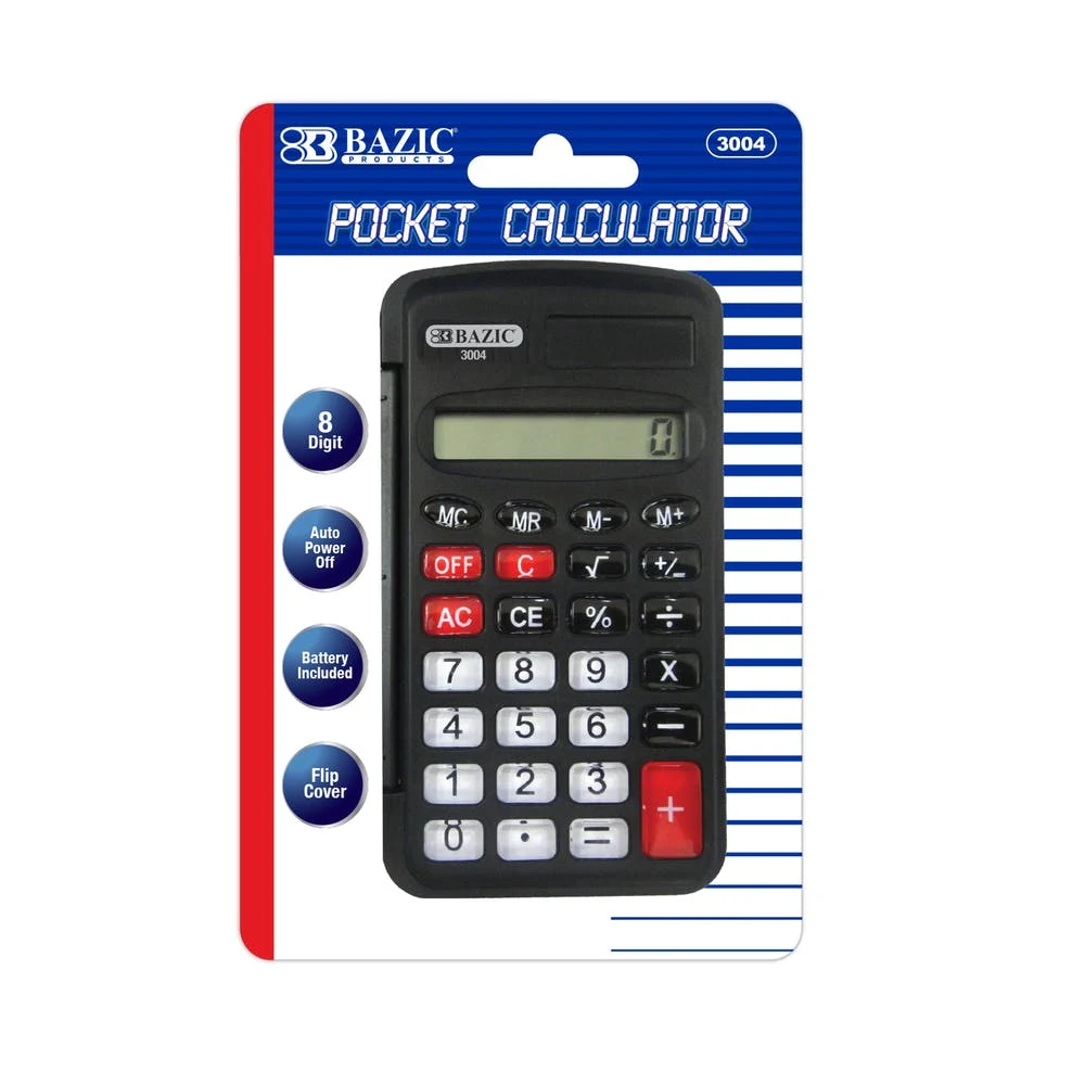 Calculator - Flip Cover 8 Digit Pocket Size 1
