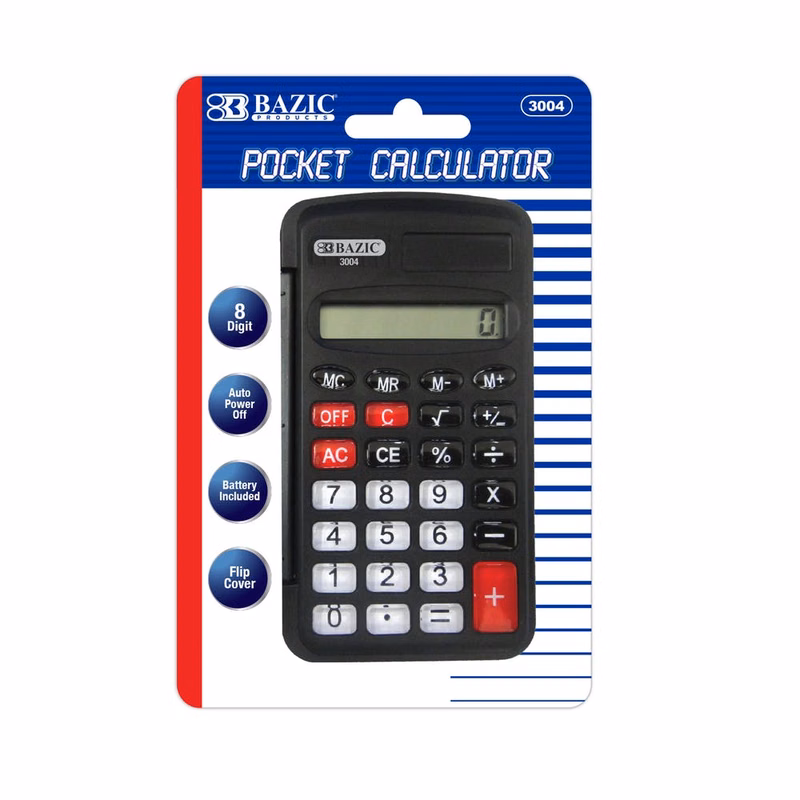 Calculator - Flip Cover 8 Digit Pocket Size