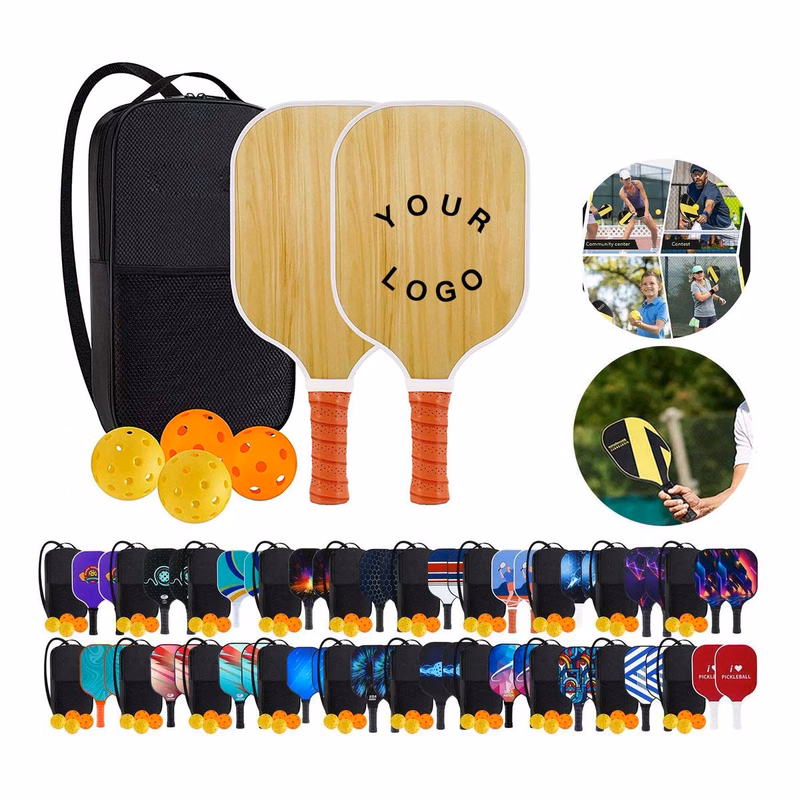 Pickleball Paddle Set with Balls and Storage Bag