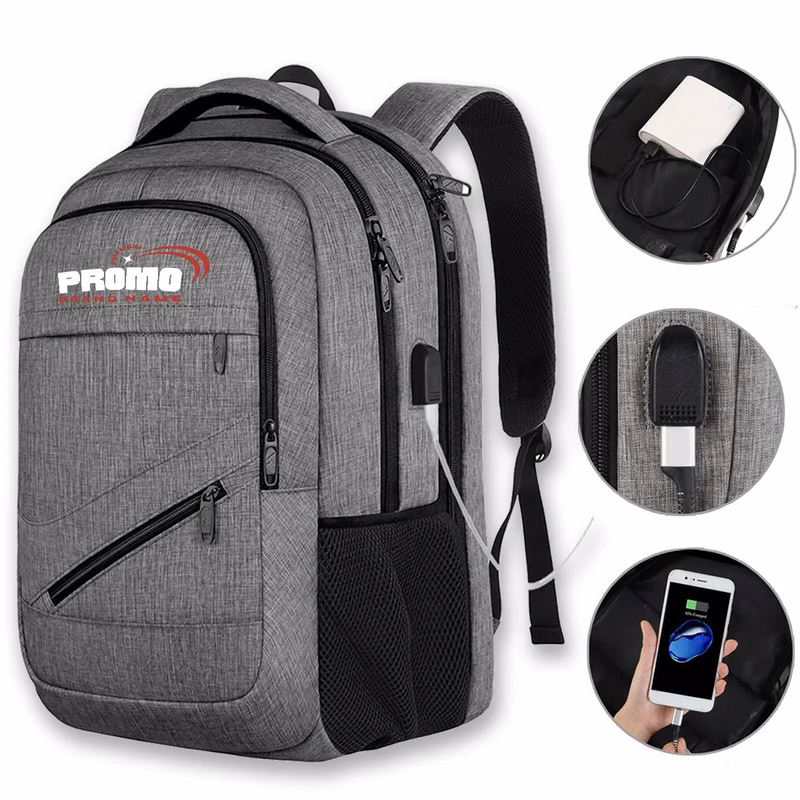 18 Inch Large Capicity Business Laptop Backpacks W/ USB Port