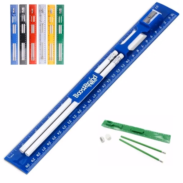 Custom Multi-Function Drawing Ruler Kit — Drafting & Student Essentials
