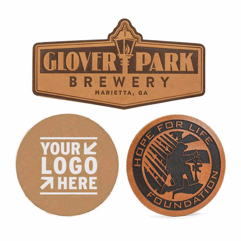 Faux Leather Patches Custom Shape