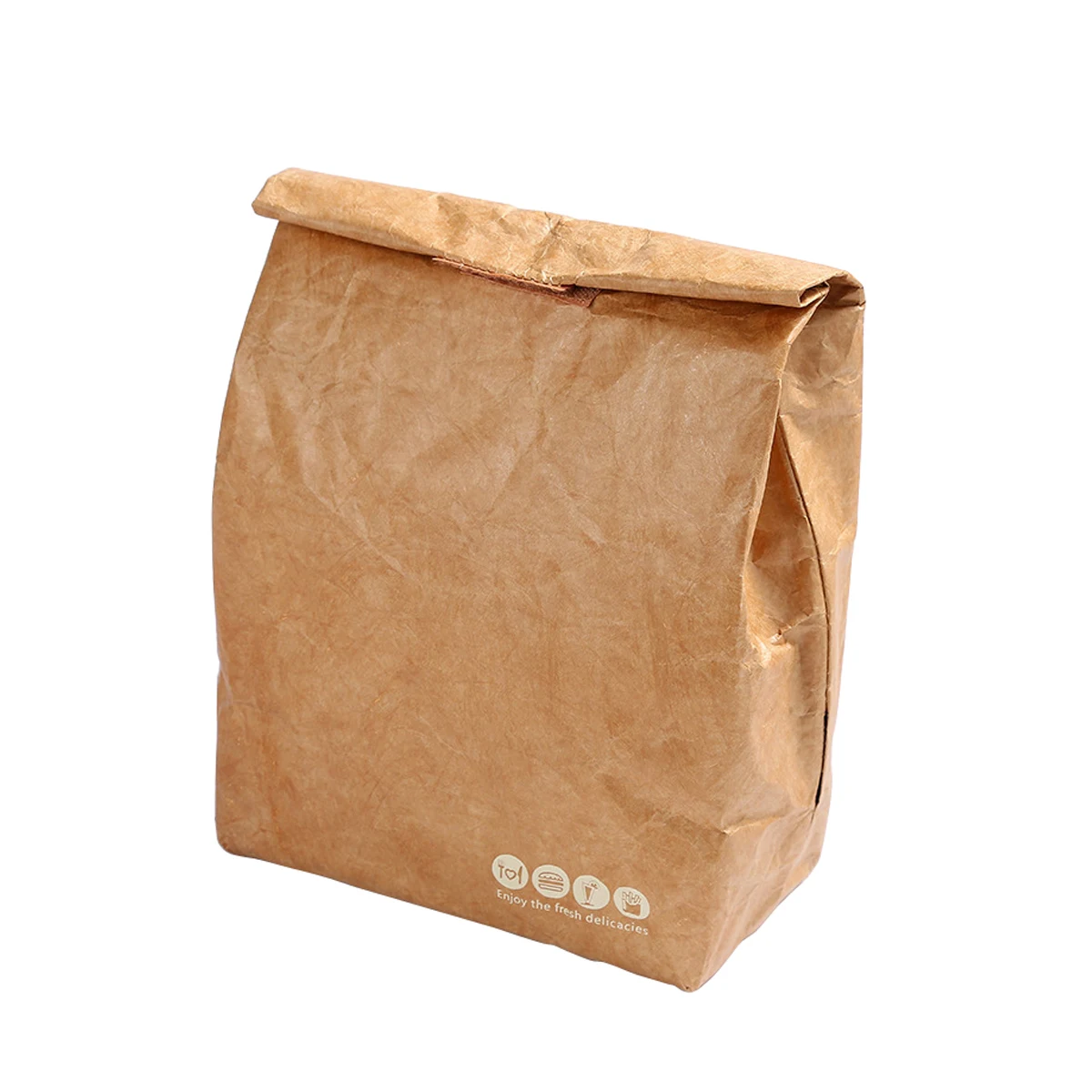 Kraft Paper Insulated Thermal Reusable Lunch Bag 1