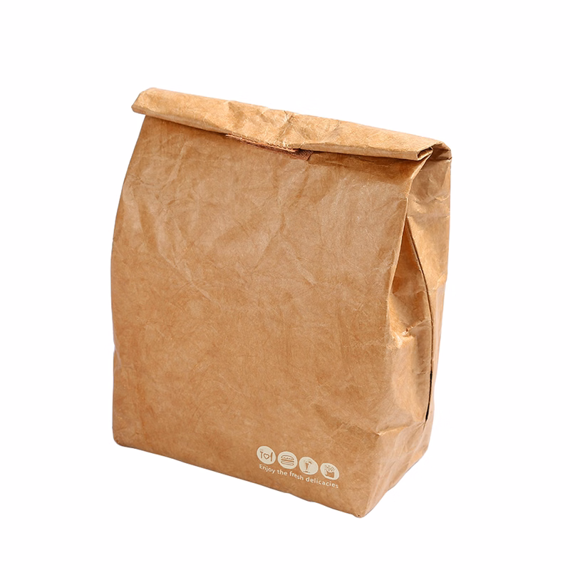 Kraft Paper Insulated Thermal Reusable Lunch Bag