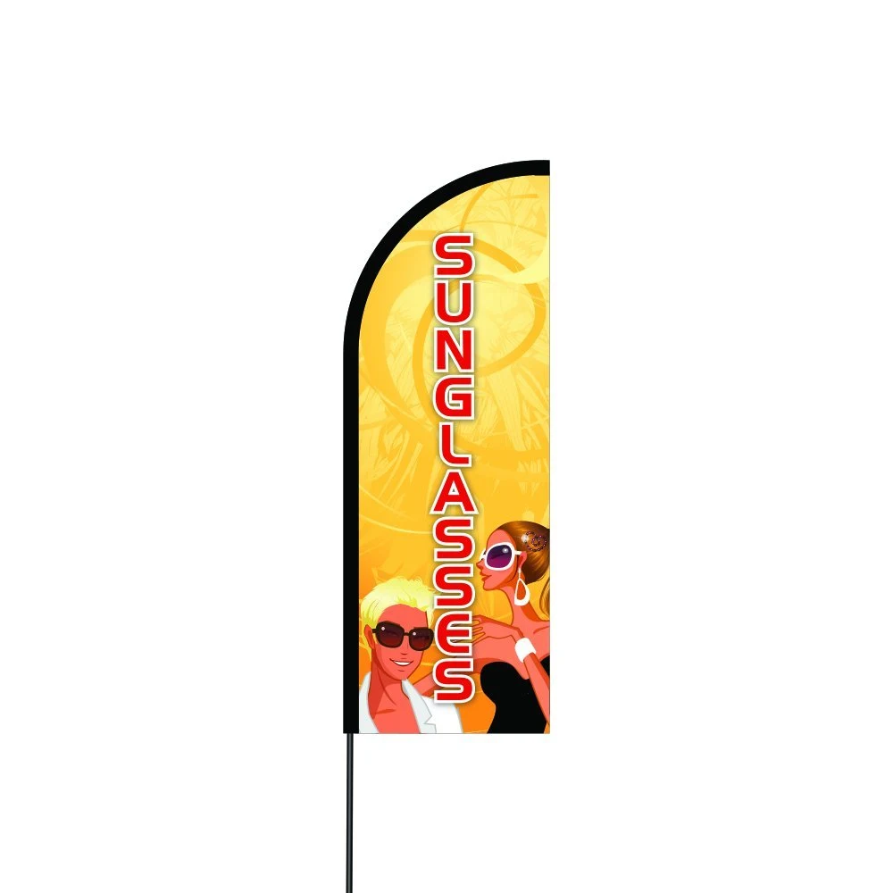 Sunglasses Flag Kit Hardware 14' Feet Feather Flag Sign Outdoor Banner 1