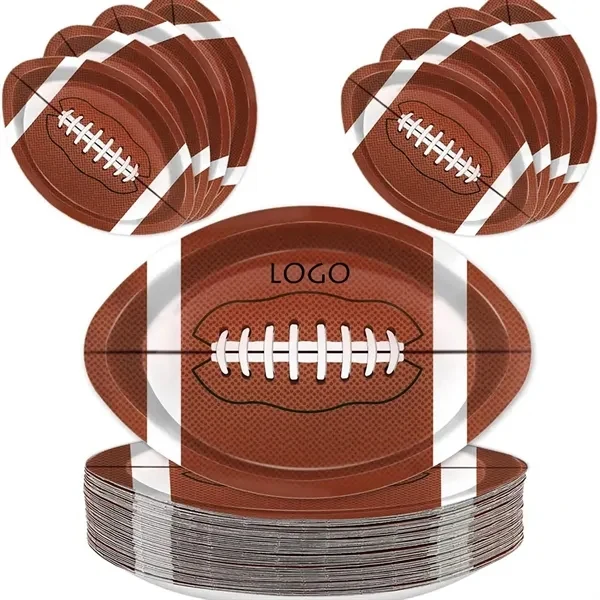 Football Shaped Paper Plates for Events, Gifting and Everyday Use 1